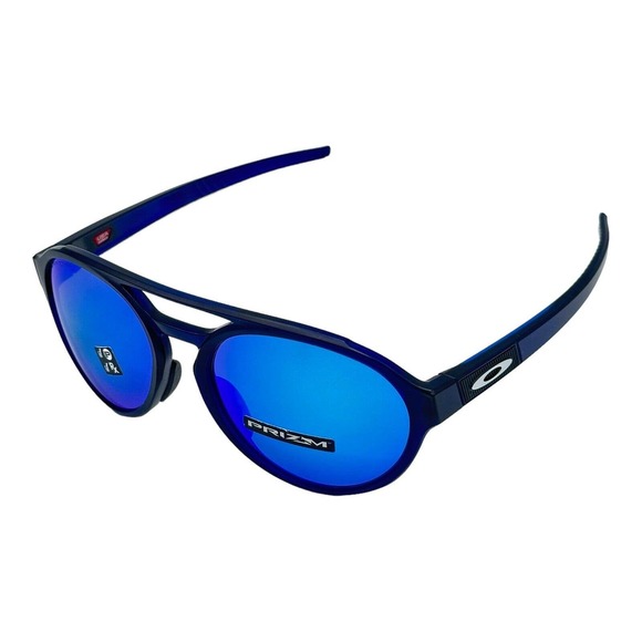 Oakley Forager Matte Translucent Blue Prizm Sapphire Polarized Lens Sunglasses - Picture 1 of 7